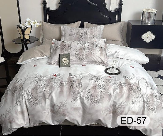 Lenjerie Bumbac Fin Superior, 7 Piese, cu 2 Cearceafuri de Pat-D10541