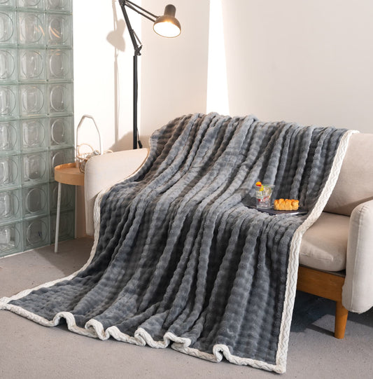 Patura Pufoasa Cocolino Premium, 200x230cm, Gri Inchis-A10556