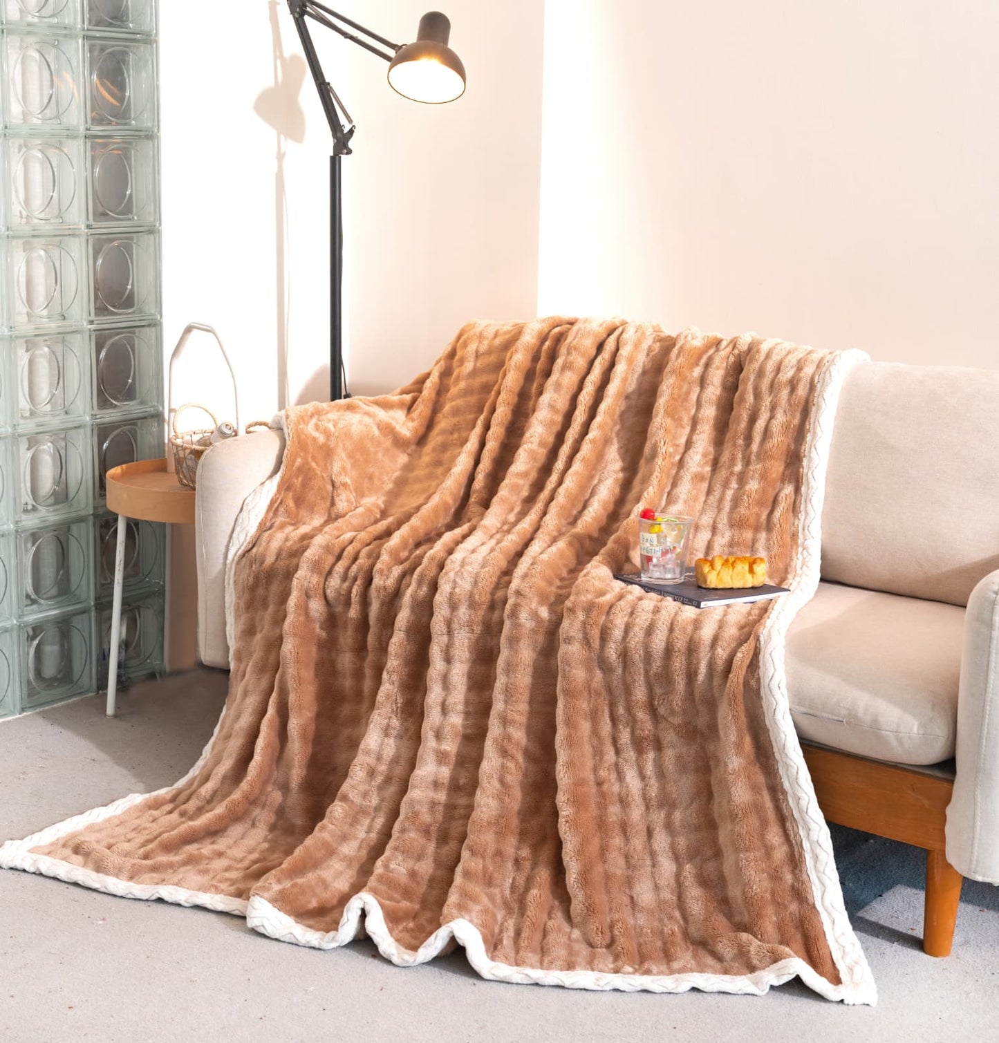 Patura Pufoasa Cocolino Premium, 200x230cm, Bej-A10555