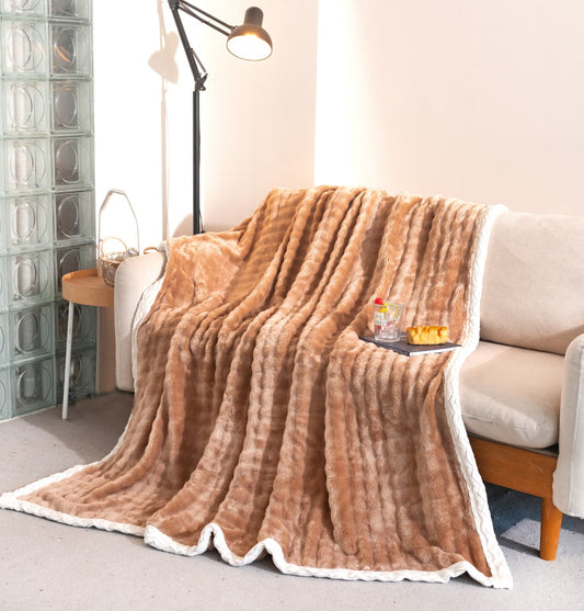 Patura Pufoasa Cocolino Premium, 200x230cm, Bej-A10555