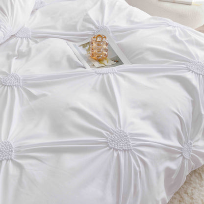 Lenjerie Bumbac Finetat Premium, Soft Touch, 6 Piese, cu Inimi Brodate, Alb-C9598