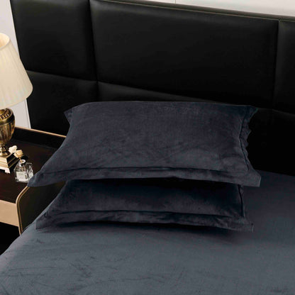Lenjerie Luxury ExtraPufoasa, din Blanita Artificiala Tip Iepure, 6 piese, Gri Sobolan