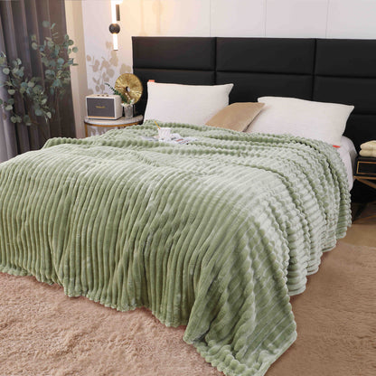 Patura Pufoasa Cocolino 200x230cm, Model Dungat, Verde Fistic-C10441