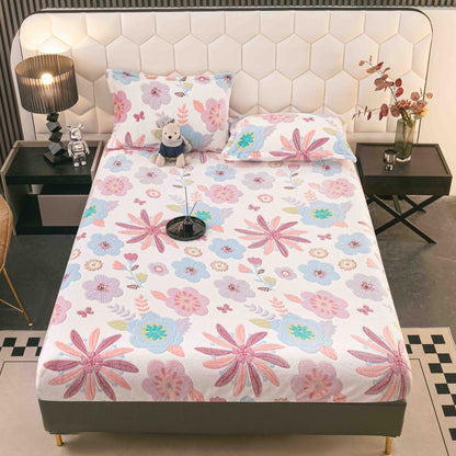 Husa Cocolino cu Elastic+2 Fete de Perna, Floricele-C9195