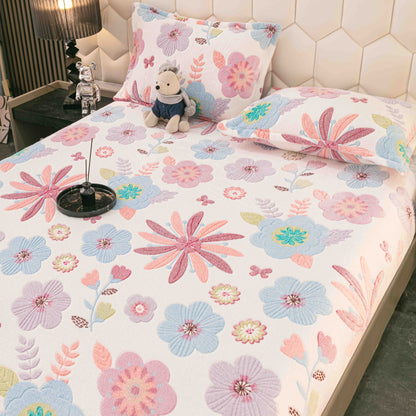 Husa Cocolino cu Elastic+2 Fete de Perna, Floricele-C9195