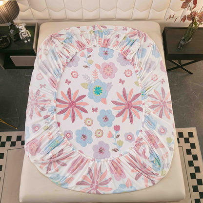 Husa Cocolino cu Elastic+2 Fete de Perna, Floricele-C9195