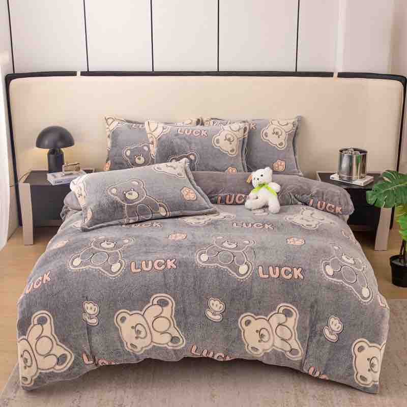 Lenjerie Pat 1 Persoana, Cocolino, 4 Piese, Ursuleti-C9628