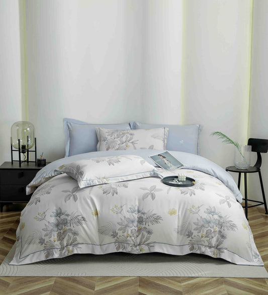 Lenjerie Premium Luxury din Finet, 6 Piese, cu Elastic, Floricele-C10777