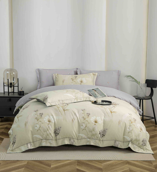 Lenjerie Premium Luxury din Finet, 6 Piese, cu Elastic, Flori-C10773