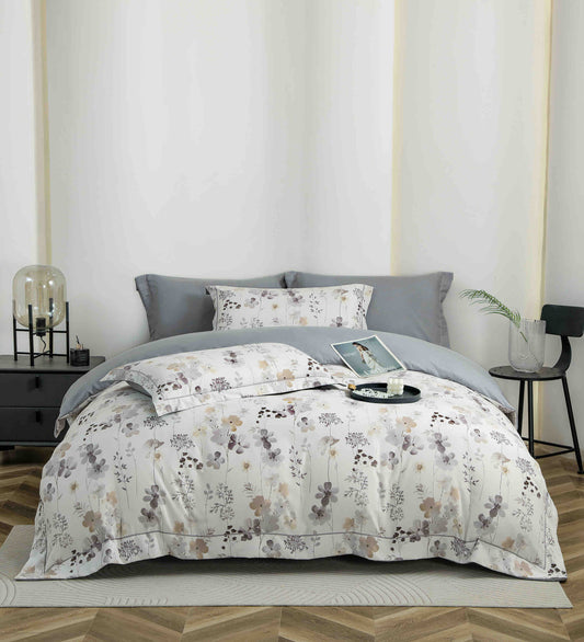 Lenjerie Premium Luxury din Finet, 6 Piese, cu Elastic, Mini Flori-C10772
