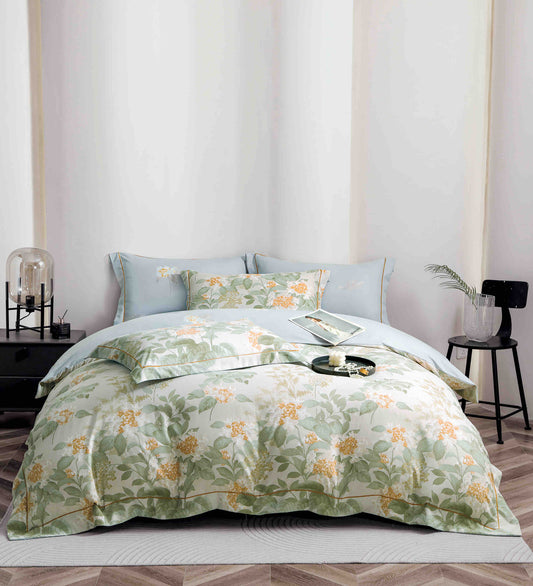 Lenjerie Premium Luxury din Finet, 6 Piese, cu Elastic, Flori-C10771