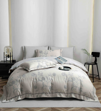 Lenjerie Premium Luxury din Finet, 6 Piese, cu Elastic, Flori-C10770