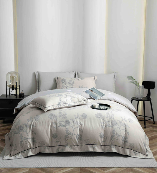 Lenjerie Premium Luxury din Finet, 6 Piese, cu Elastic, Flori-C10770