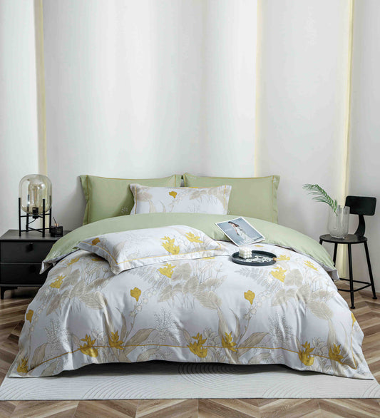 Lenjerie Premium Luxury din Finet, 6 Piese, cu Elastic, Flori-C10768