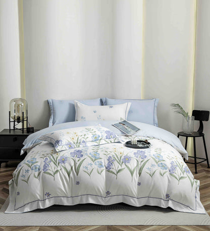 Lenjerie Premium Luxury din Finet, 6 Piese, cu Elastic, Flori-C10769