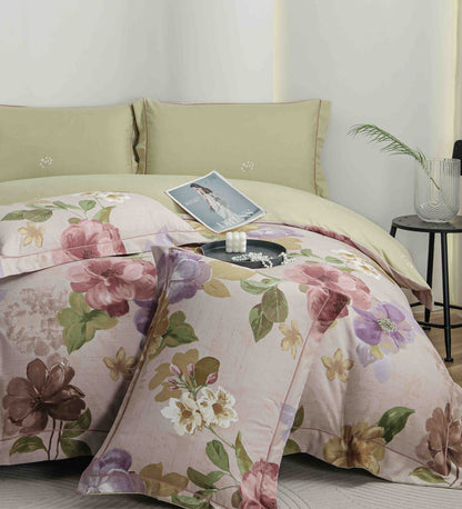 Lenjerie Premium Luxury din Finet, 6 Piese, cu Elastic, Floricele-C10780