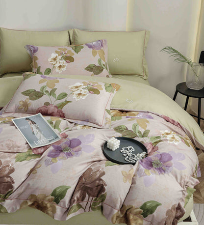 Lenjerie Premium Luxury din Finet, 6 Piese, cu Elastic, Floricele-C10780