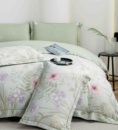 Lenjerie Premium Luxury din Finet, 6 Piese, cu Elastic, Floricele-C10778