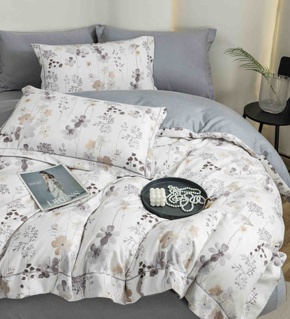 Lenjerie Premium Luxury din Finet, 6 Piese, cu Elastic, Mini Flori-C10772