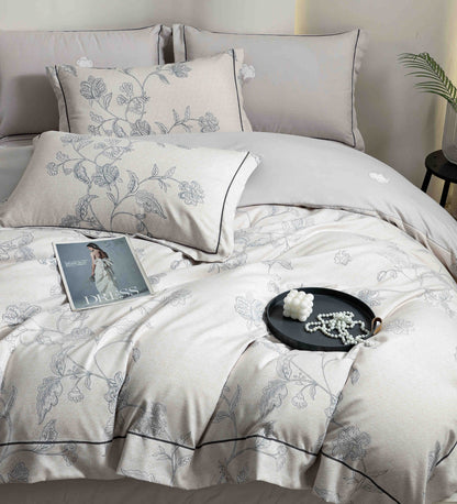 Lenjerie Premium Luxury din Finet, 6 Piese, cu Elastic, Flori-C10770