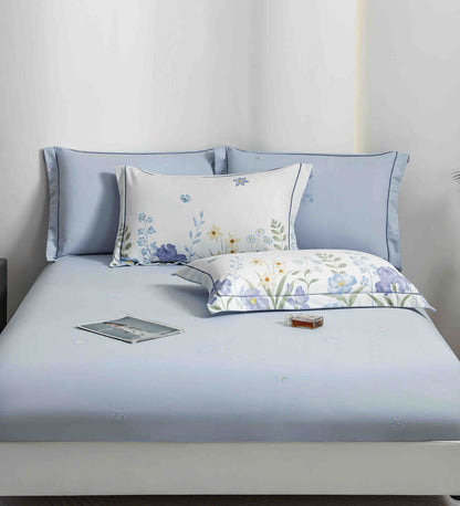 Lenjerie Premium Luxury din Finet, 6 Piese, cu Elastic, Flori-C10769