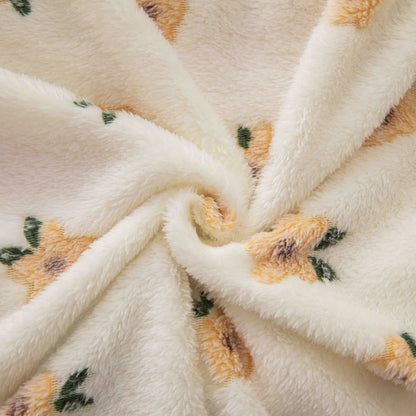 Lenjerie Cocolino 4 Piese cu Elastic, Pat Dublu, Iepurasi/Floricele-C9351