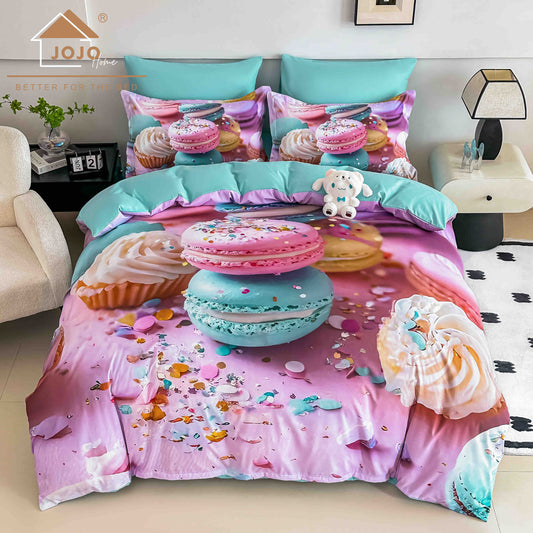 Lenjerie 5D Finet 6 Piese, cu Elastic, Imprimeu Digital Identic cu Poza, Macarons-C9674