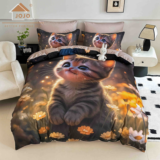 Lenjerie 5D Finet 6 Piese, cu Elastic, Imprimeu Digital Identic cu Poza, Pisicuta-C9677