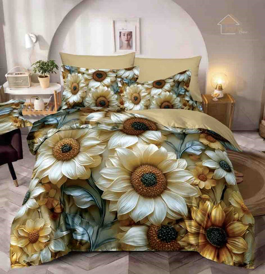 Lenjerie 5D Finet 6 Piese, cu Elastic, Imprimeu Digital Identic cu Poza, Flori-C9671