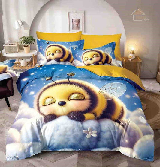 Lenjerie 5D Finet 6 Piese, cu Elastic, Imprimeu Digital Identic cu Poza, Albinuta-C9672