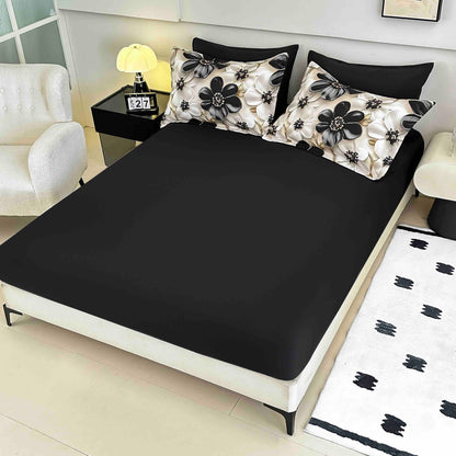 Lenjerie 5D Finet 6 Piese, cu Elastic, Imprimeu Digital Identic cu Poza, Floricele-C9901