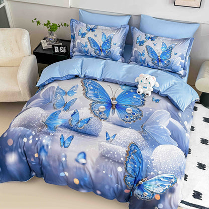 Lenjerie 5D Finet 6 Piese, cu Elastic, Imprimeu Digital Identic cu Poza, Fluturi-C9906