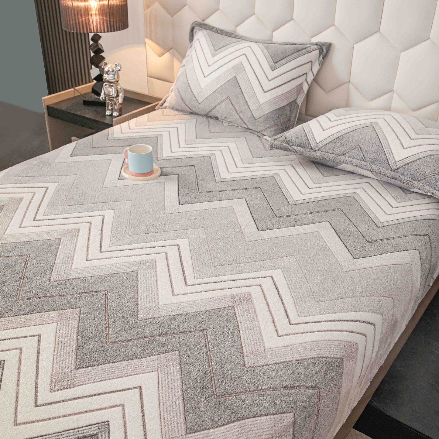 Husa Cocolino cu Elastic+2 Fete de Perna, Zig Zag-C9966
