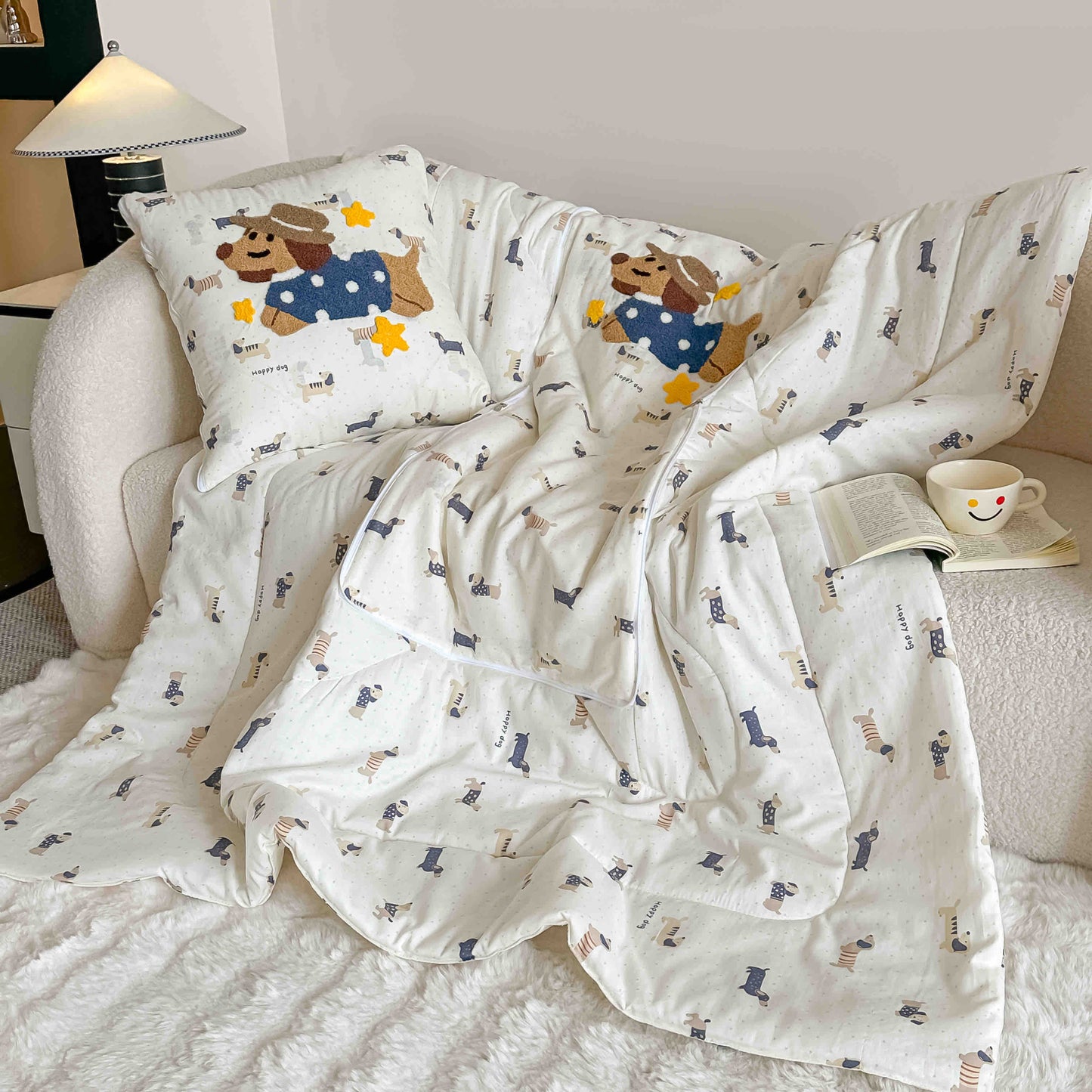 PiloPerna 2 in 1-Pilota 100x145cm Transformabila in Perna, Pentru Copii, din Bumbac 100%-C11275
