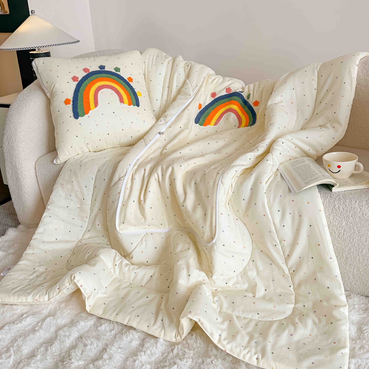 PiloPerna 2 in 1-Pilota 100x145cm Transformabila in Perna, Pentru Copii, din Bumbac 100%-C11276