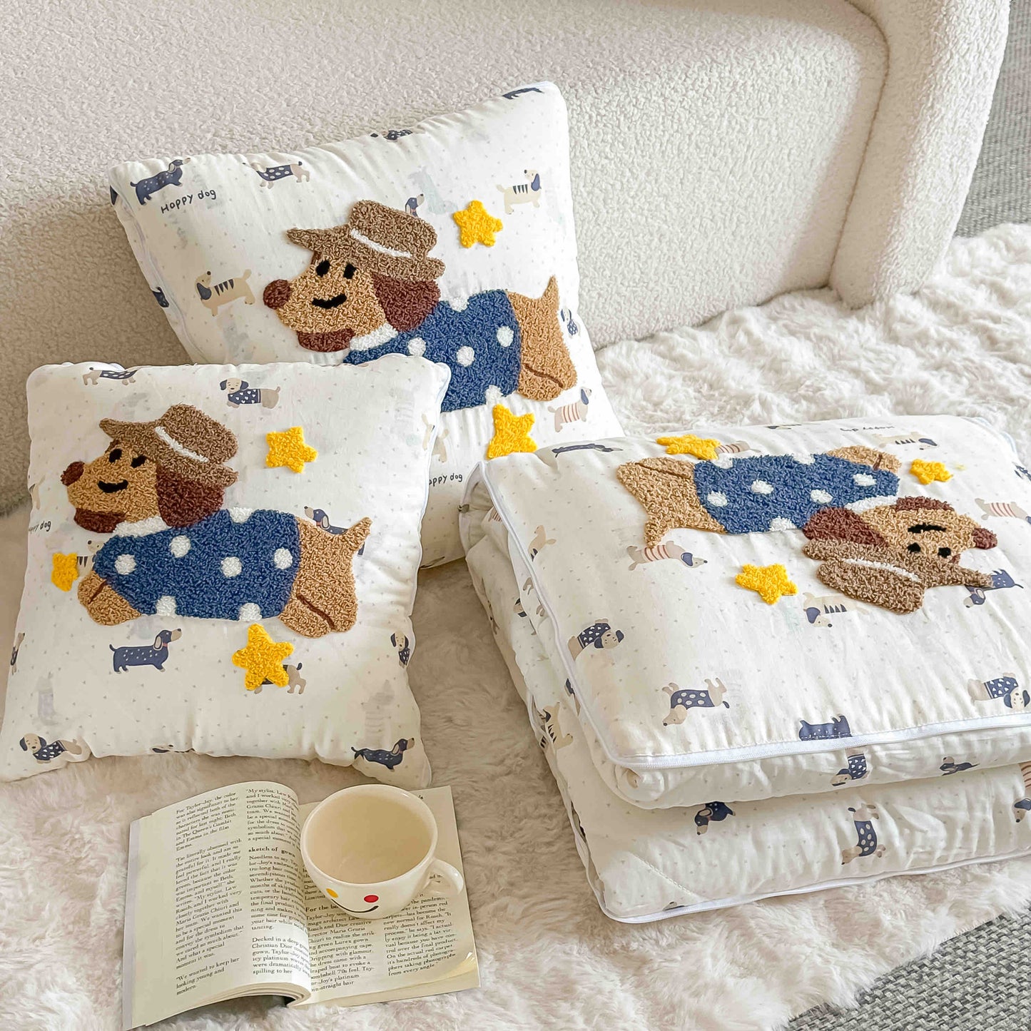 PiloPerna 2 in 1-Pilota 100x145cm Transformabila in Perna, Pentru Copii, din Bumbac 100%-C11275