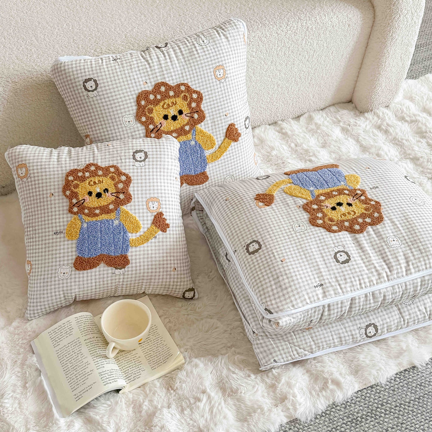 PiloPerna 2 in 1-Pilota 100x145cm Transformabila in Perna, Pentru Copii, din Bumbac 100%-C11279