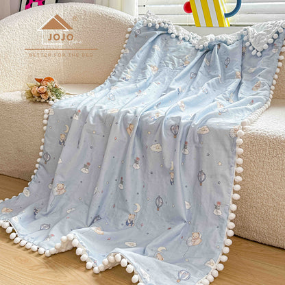 Patura Copii cu Ciucurasi, din Bumbac 100%, 100x150cm-C11306