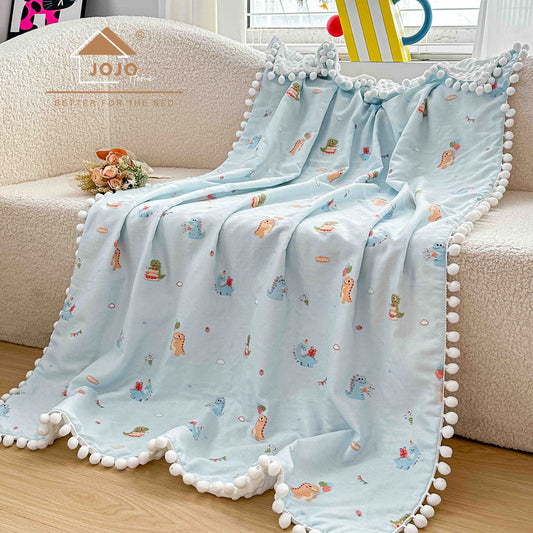Patura Copii cu Ciucurasi, din Bumbac 100%, 100x150cm-C11308