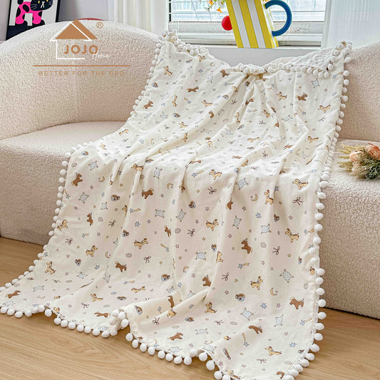Patura Copii cu Ciucurasi, din Bumbac 100%, 100x150cm-C11309