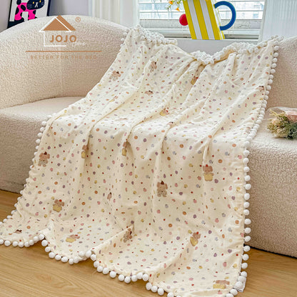Patura Copii cu Ciucurasi, din Bumbac 100%, 100x150cm-C11302