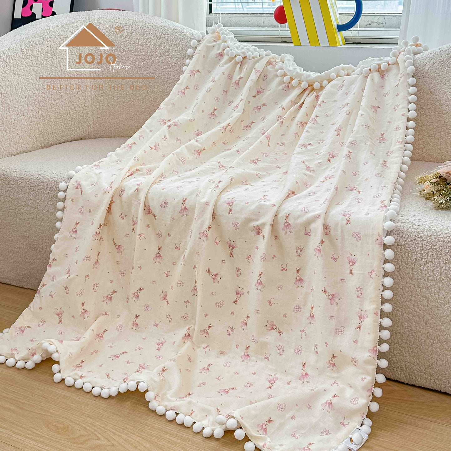 Patura Copii cu Ciucurasi, din Bumbac 100%, 100x150cm-C11303