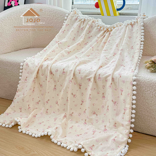 Patura Copii cu Ciucurasi, din Bumbac 100%, 100x150cm-C11303