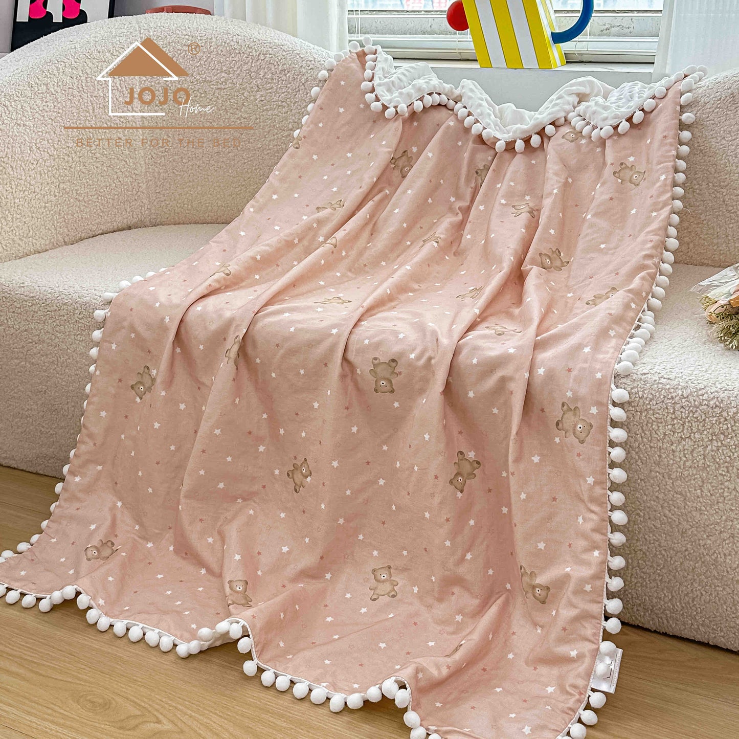 Patura Copii cu Ciucurasi, din Bumbac 100%, 100x150cm-C11305