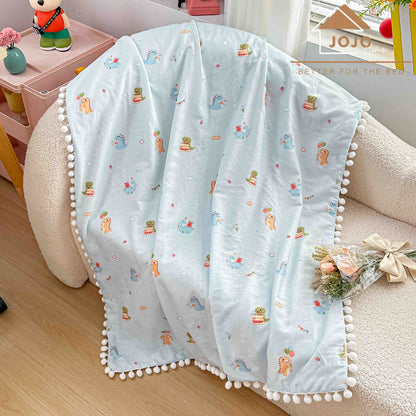 Patura Copii cu Ciucurasi, din Bumbac 100%, 100x150cm-C11308