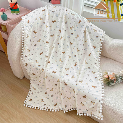 Patura Copii cu Ciucurasi, din Bumbac 100%, 100x150cm-C11309