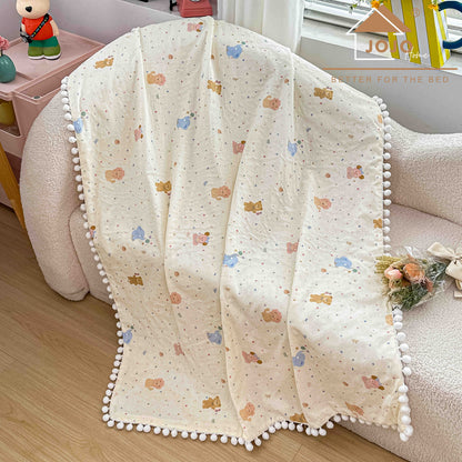Patura Copii cu Ciucurasi, din Bumbac 100%, 100x150cm-C11304