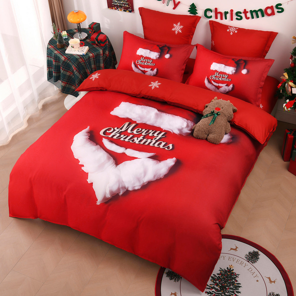 Lenjerie 5D Finet 6 Piese, cu Elastic, Imprimeu Digital Identic cu Poza, Merry Christmas-P11440