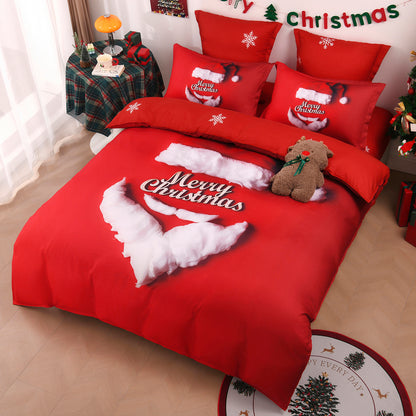 Lenjerie 5D Finet 6 Piese, cu Elastic, Imprimeu Digital Identic cu Poza, Merry Christmas-P11440