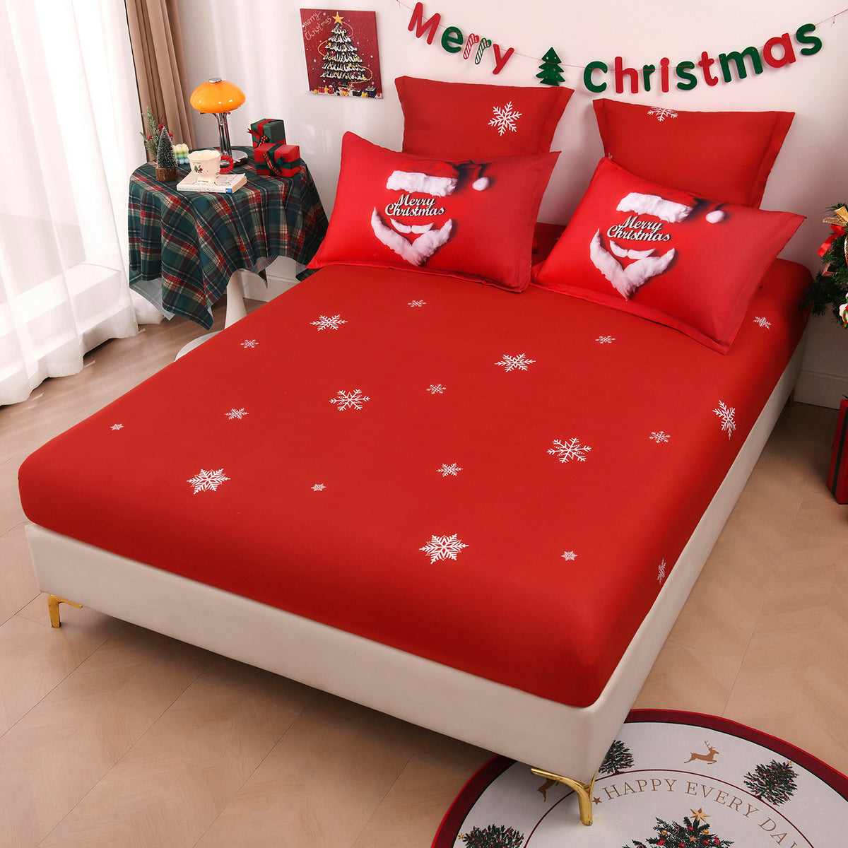 Lenjerie 5D Finet 6 Piese, cu Elastic, Imprimeu Digital Identic cu Poza, Merry Christmas-P11440